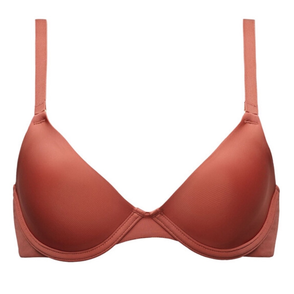 CUUP - THE TRIANGLE - MICRO - CLAY - 30D & MATCHING BIKINI BRIEF -SZ 2